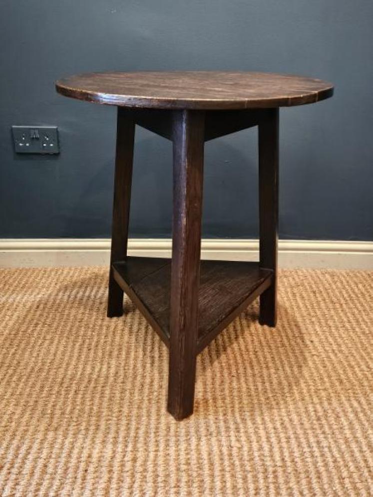 George III Oak Cricket Table - Image 4