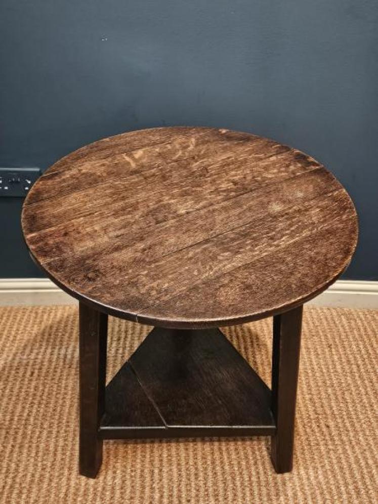 George III Oak Cricket Table - Image 5