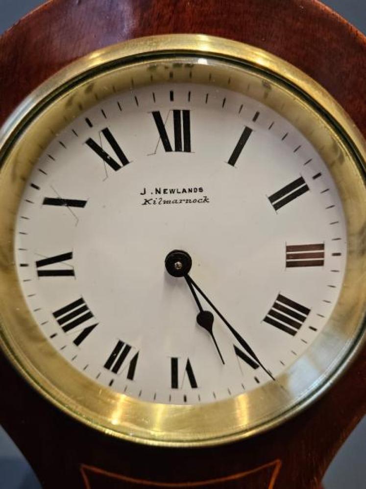Edwardian Sunflower Inlay Balloon Clock - Image 2