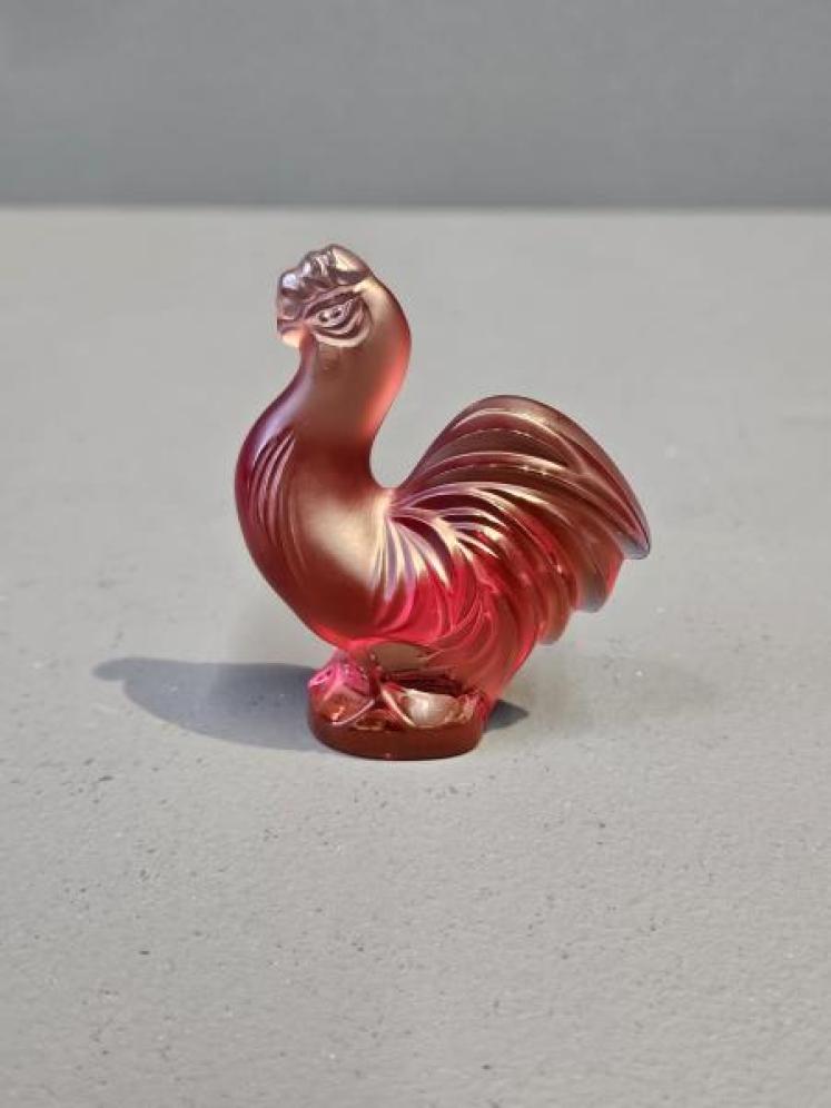 Lalique Opalescent Red Cockerel - Image 1