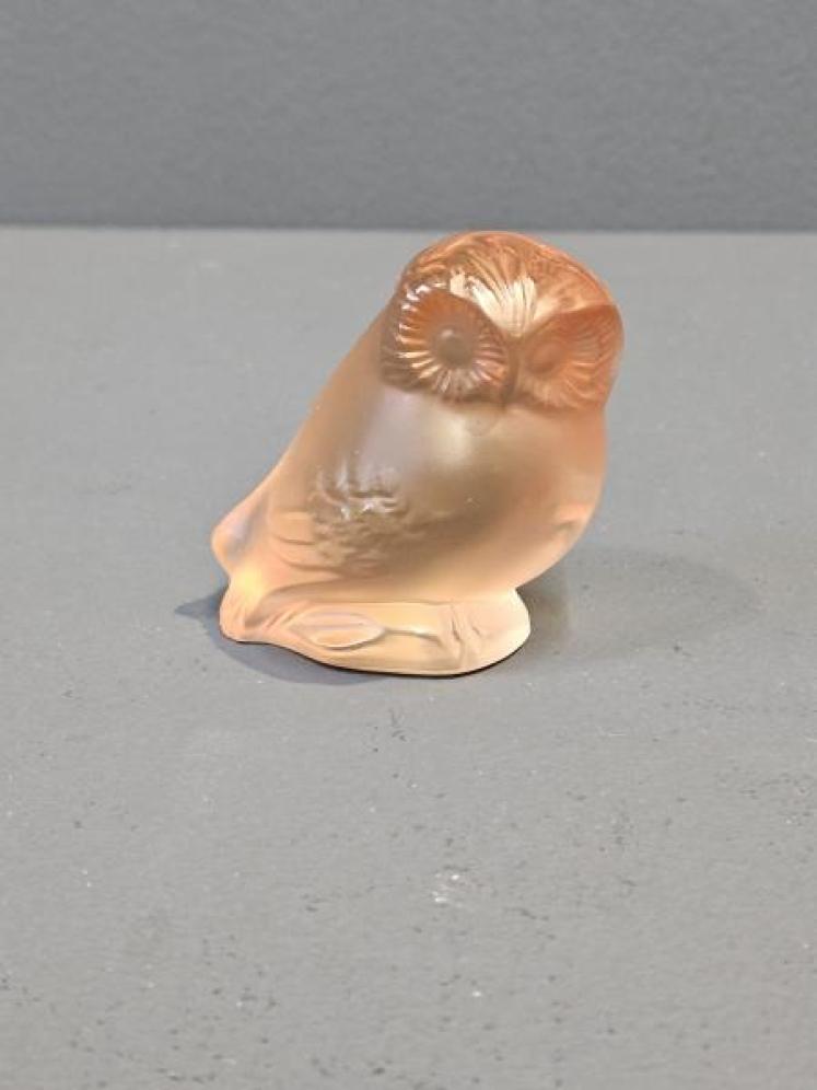 Lalique Amber Owl  - Image 1