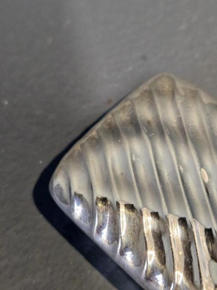 Unusual Victorian Silver Wavy & Ribbed Vesta Case - Image 6