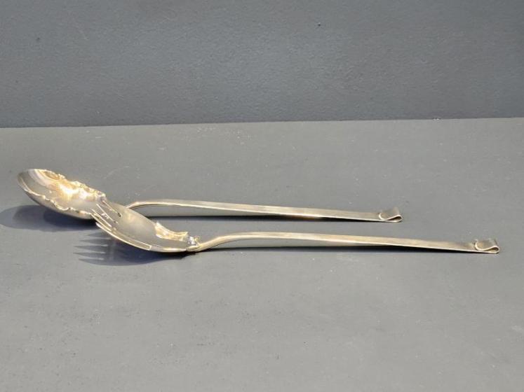Christopher Dresser Design Silver Salad Servers - Image 2