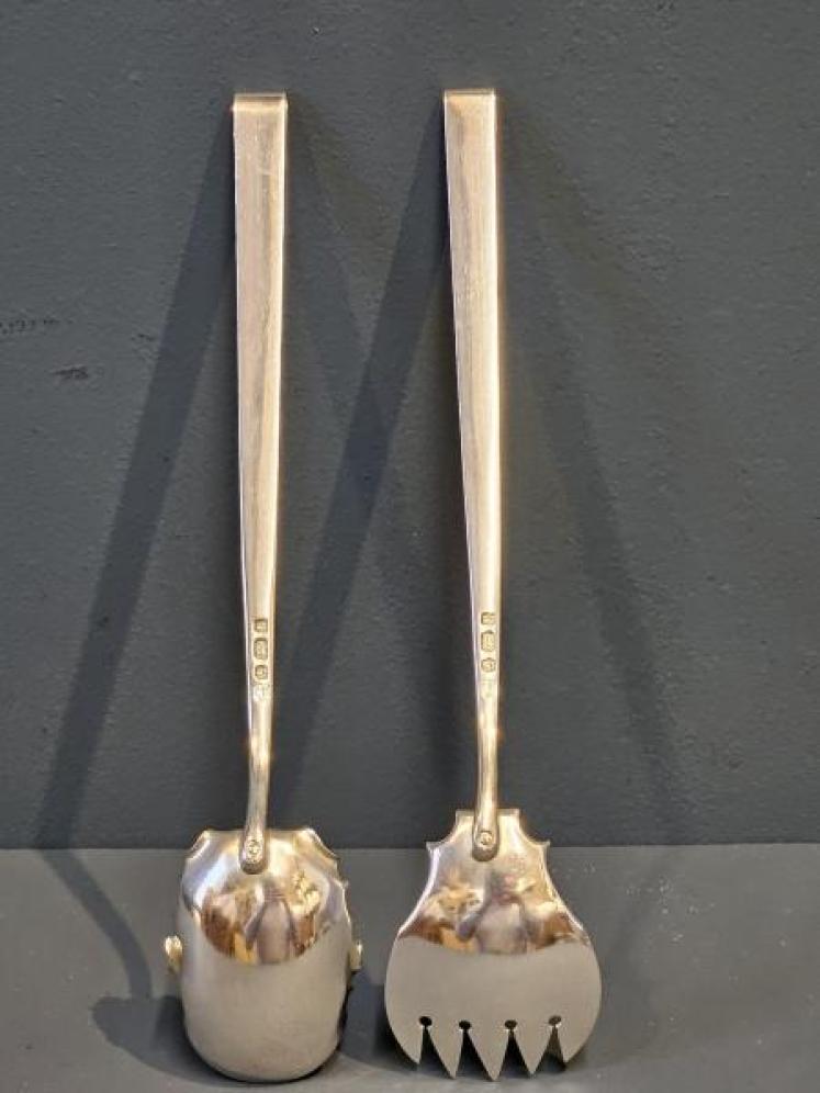 Christopher Dresser Design Silver Salad Servers - Image 4