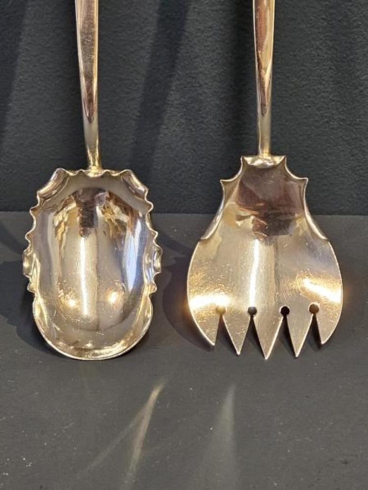 Christopher Dresser Design Silver Salad Servers - Image 5