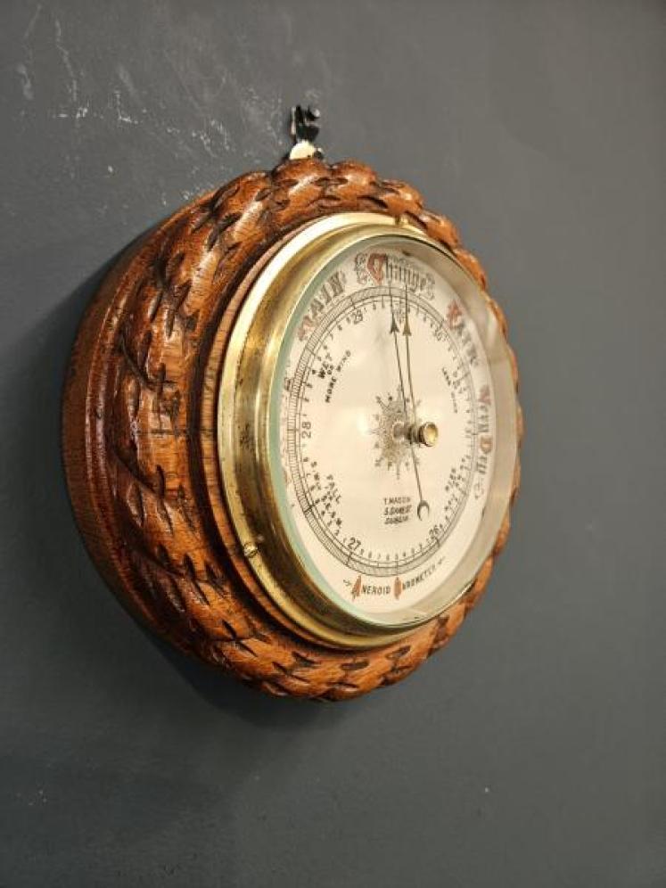 Victorian Oak Dublin Barometer - Image 5