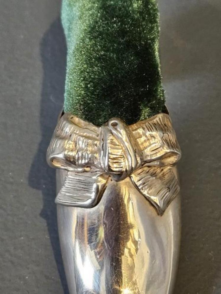 Edwardian Silver Ladies Shoe Pin Cushion - Image 5