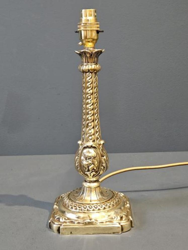 Edwardian Brass Table Lamp  - Image 4