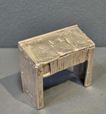 Rare Silver William Shakespeare Desk Stamp Box
