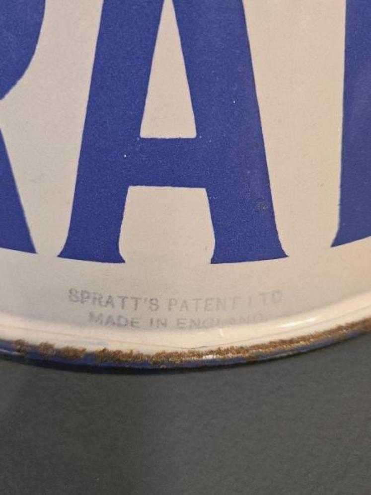 Spratt's Edwardian Large Blue and White Enamel Dog Bowl - Image 5