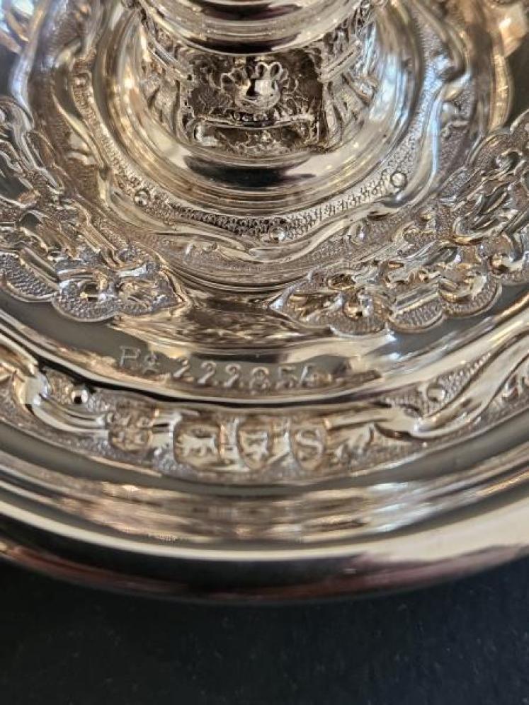 Unusual Victorian Silver Chamber Stick Table Light - Image 2