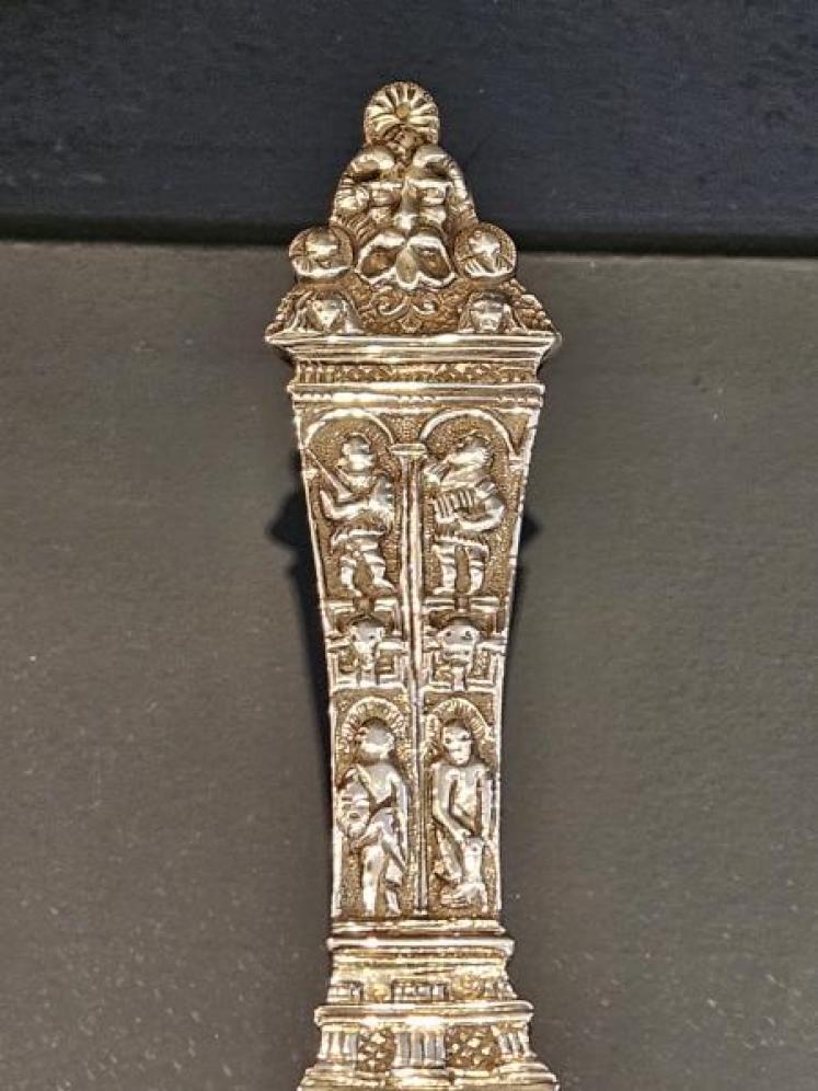 Unusual Victorian Silver Chamber Stick Table Light - Image 3