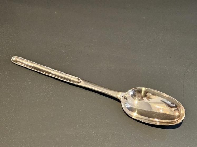 George II Silver Marrow Spoon - Image 1