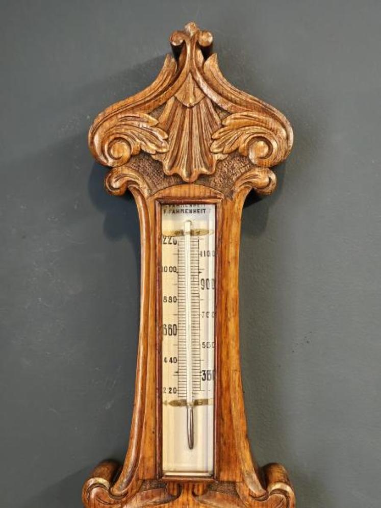 Quality Victorian Small Proportion Banjo Barometer - Image 3