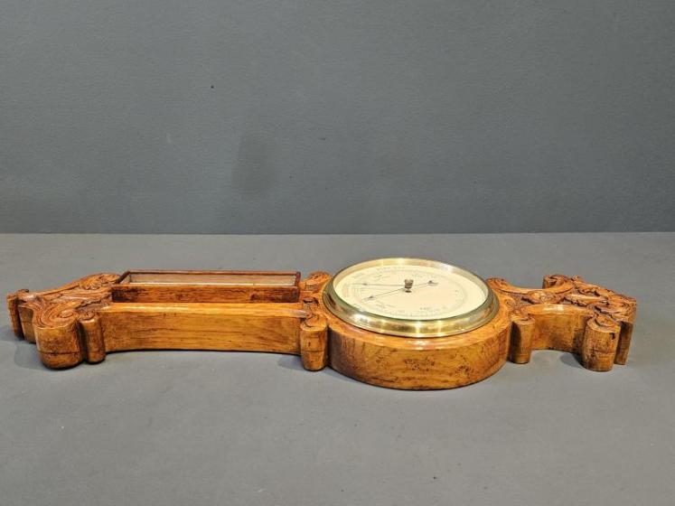 Quality Victorian Small Proportion Banjo Barometer - Image 5