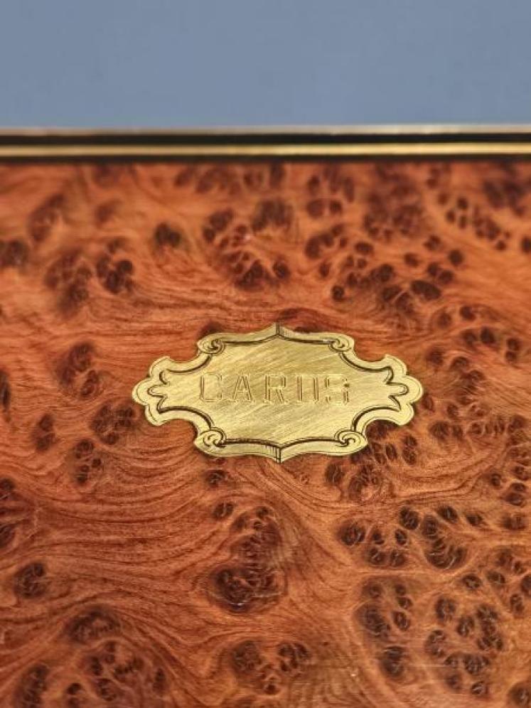 Mid Victorian Amboyna and Brass Inlaid Card Box - Image 5