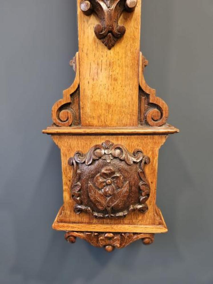 Victorian Oak Seacoast Stick Barometer  - Image 5
