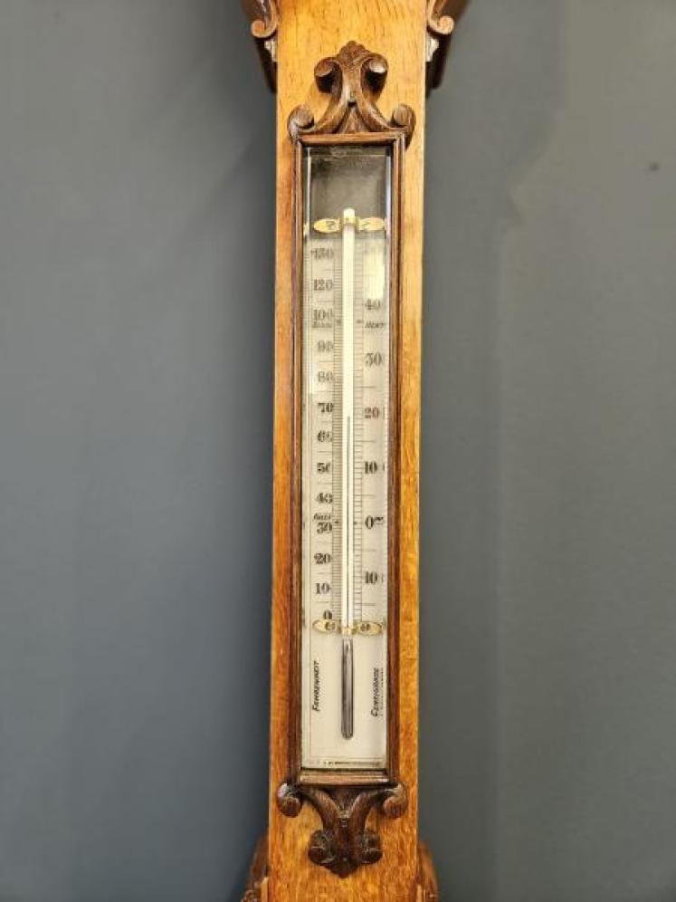 Victorian Oak Seacoast Stick Barometer  - Image 6