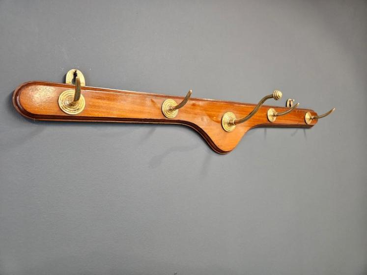 Victorian Walnut Coat and Hat Rack - Image 2