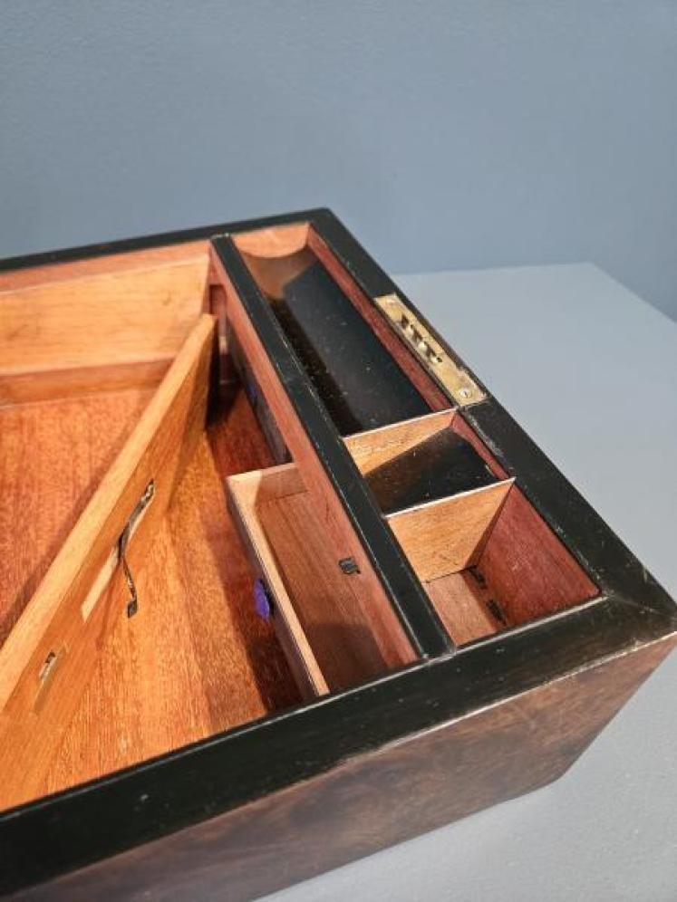 Victorian Burr Walnut Writing Slope - Image 6