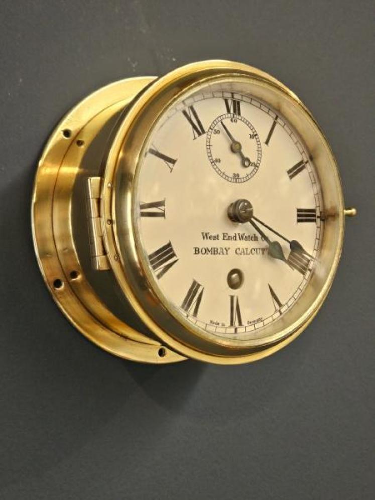 Small Enamel Dial Ships Clock - Image 2