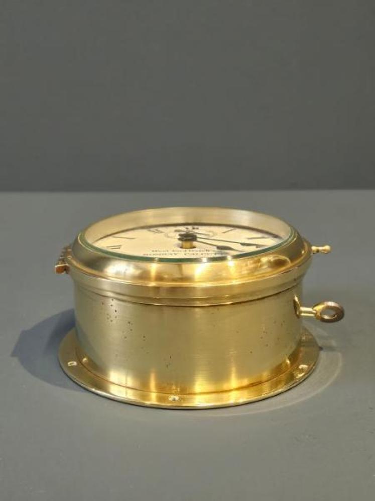 Small Enamel Dial Ships Clock - Image 3
