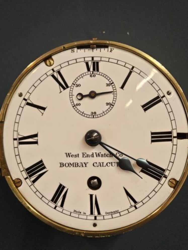 Small Enamel Dial Ships Clock - Image 6