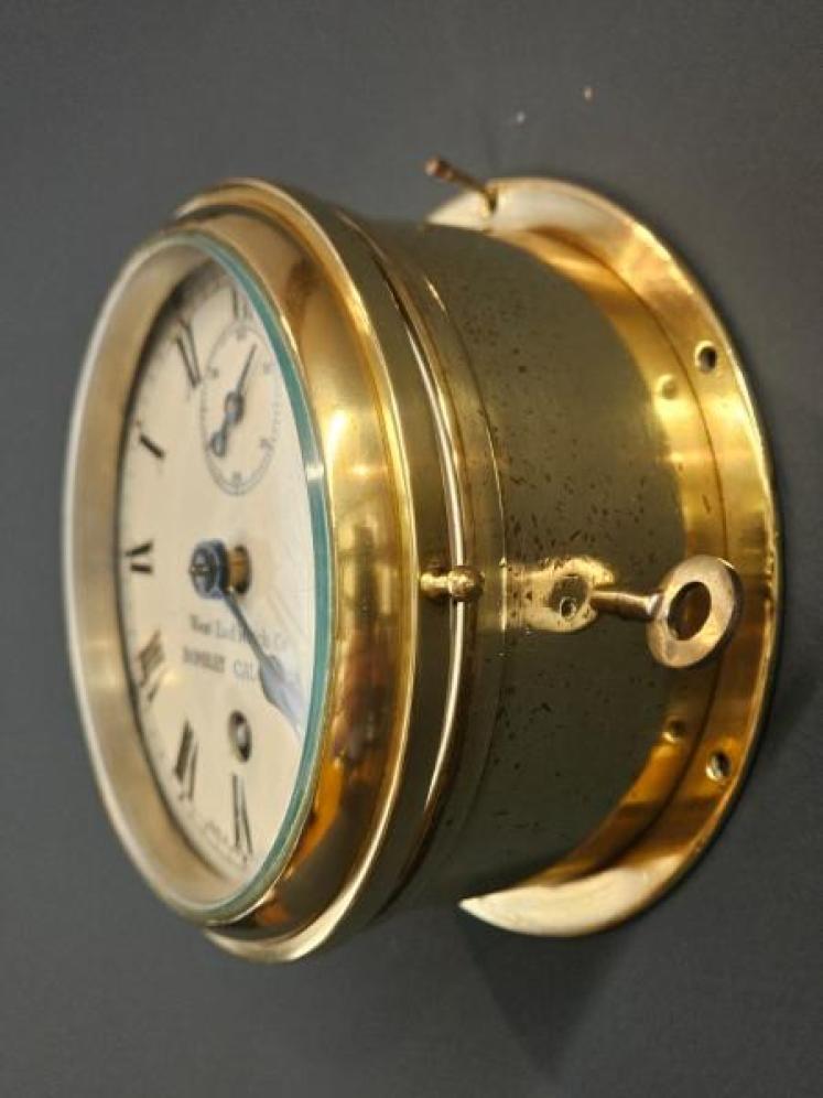 Small Enamel Dial Ships Clock - Image 7