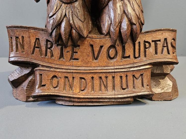 Large Victorian Carved Oak Long Eared Owl - Image 6