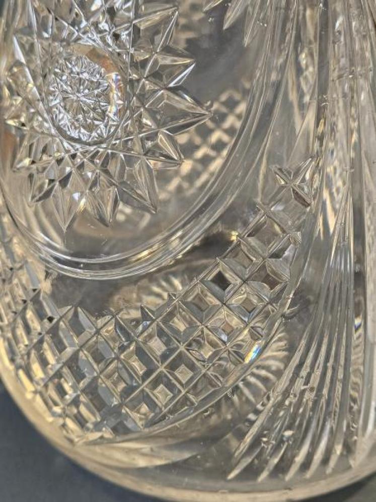 George V Silver Cut Crystal Claret Jug - Image 7
