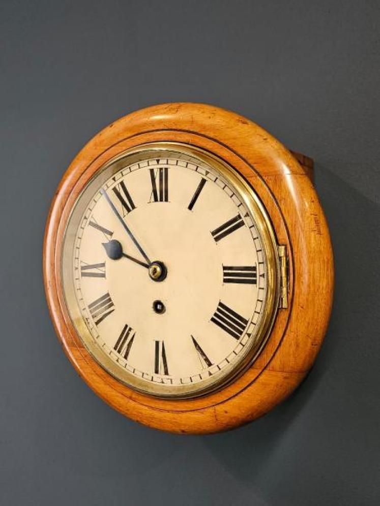 8" Dial Walnut Cased Fusee Dial Clock - Image 2
