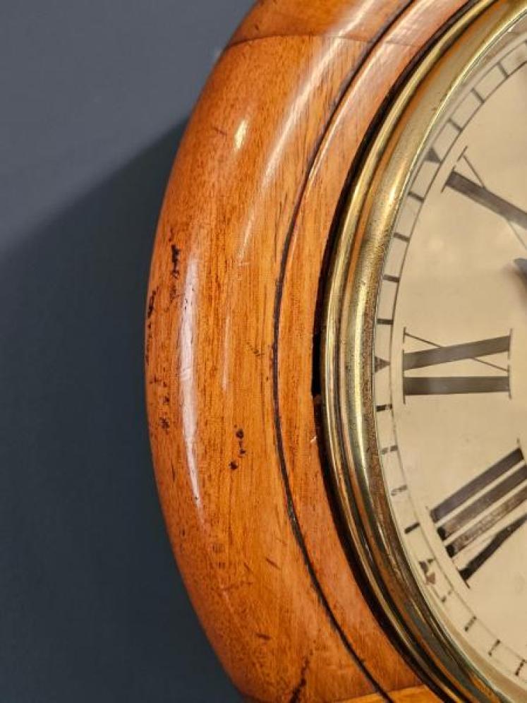 8" Dial Walnut Cased Fusee Dial Clock - Image 5