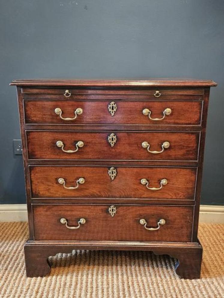 Small George III Mahogany Chest with Brushing Slide - Image 1