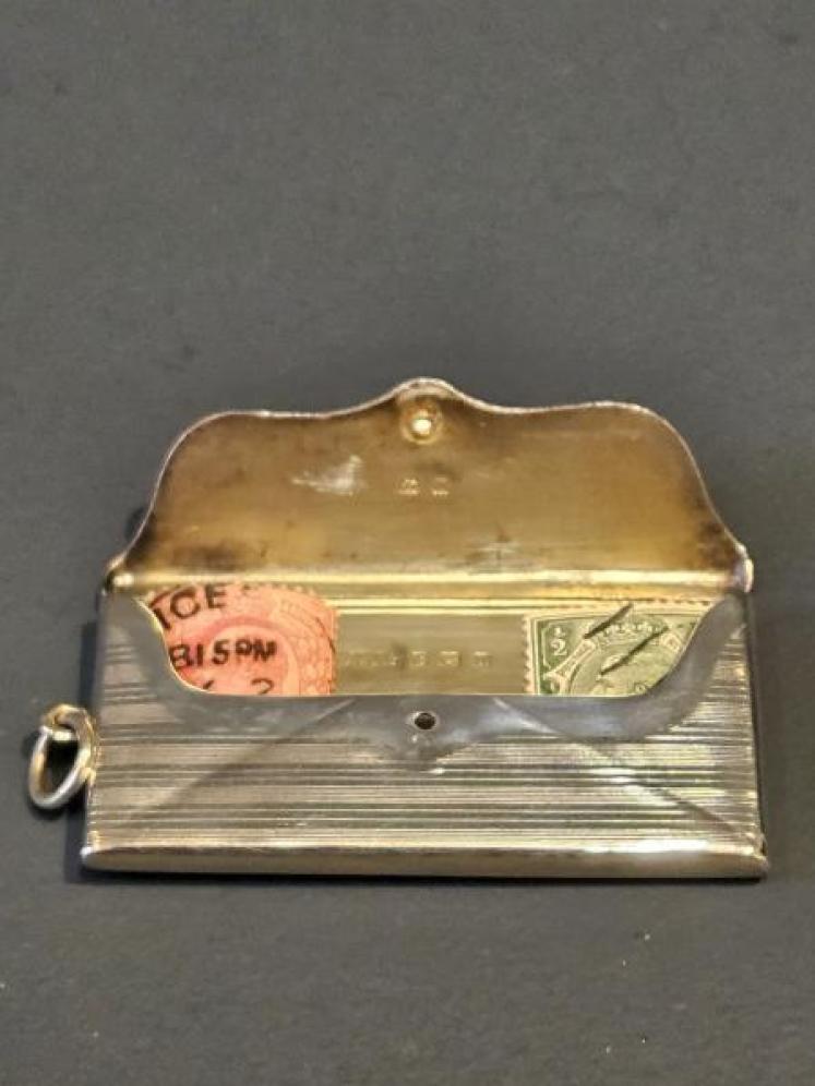 Engine Turned Silver Triple Stamp Envelope - Image 3
