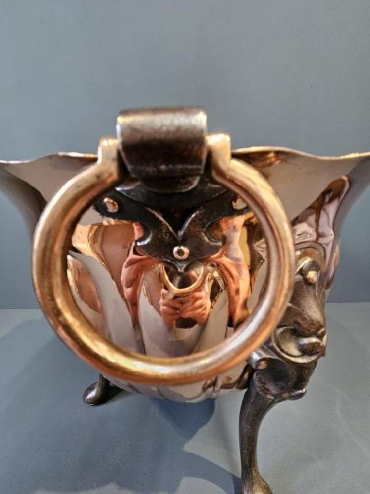 Quality Art Nouveau Copper Planter - Image 7