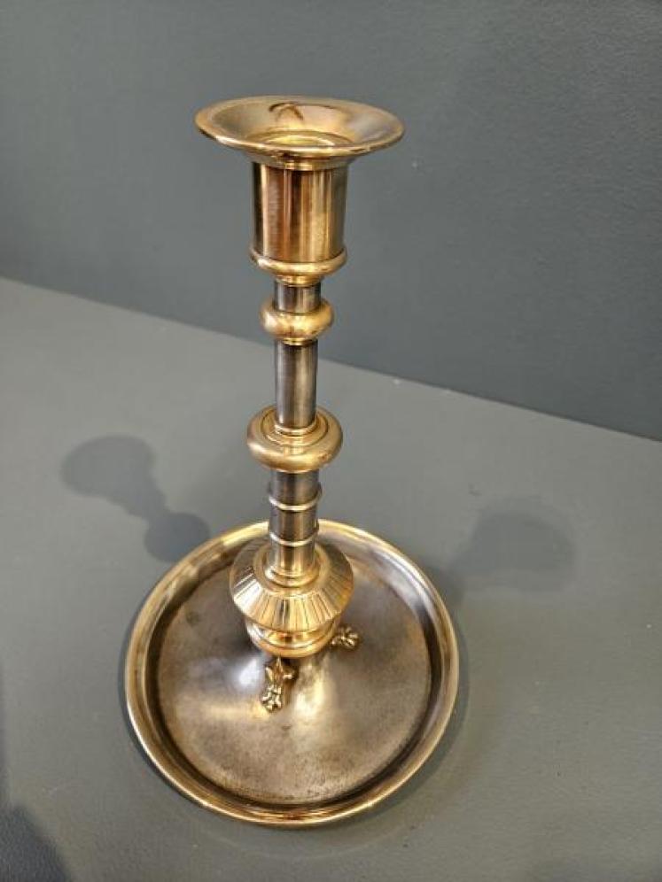 Superb Early Victorian Cast Iron And Bronze Candlesticks - Image 2