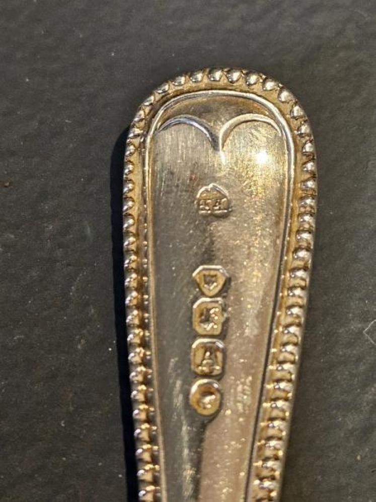 Set of Five Mid Victorian Silver Condiment Spoons - Image 6