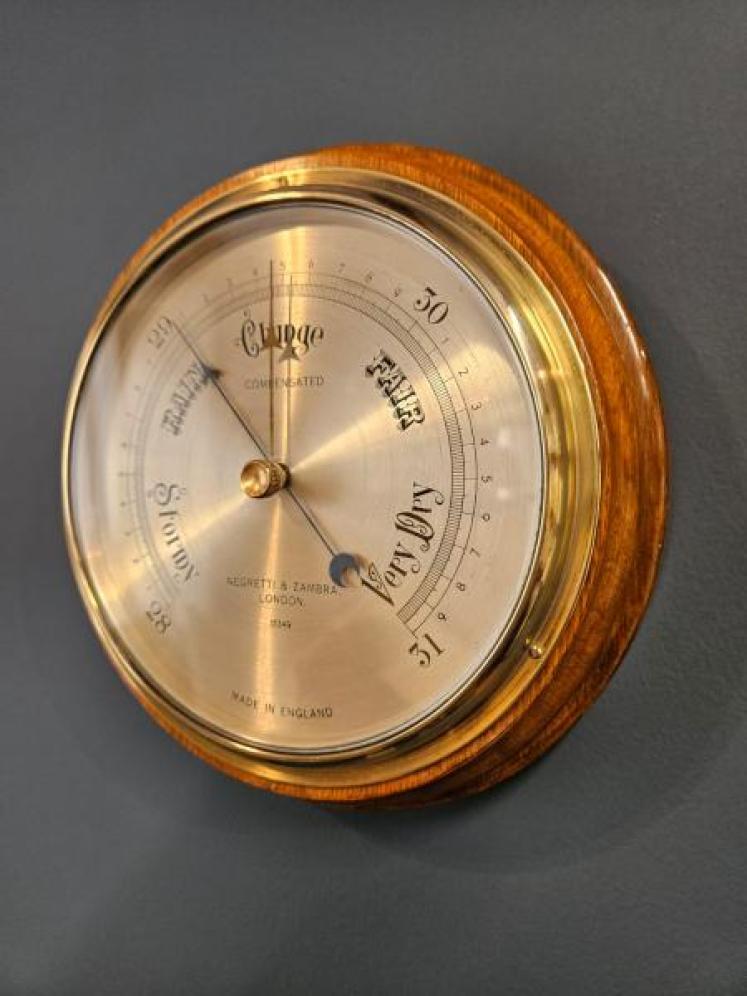Negretti & Zambra Walnut Barometer - Image 3