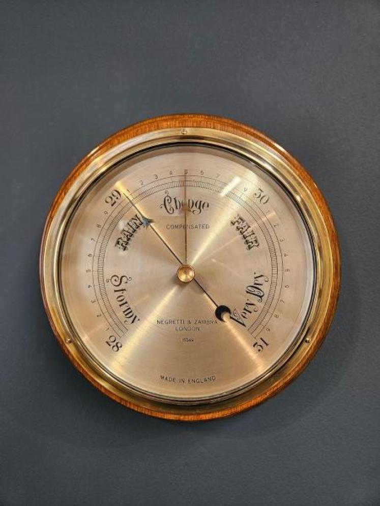 Negretti & Zambra Walnut Barometer - Image 4