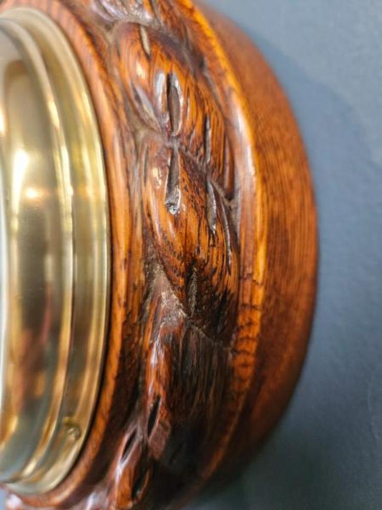 Victorian Oak Ships Barometer - Image 6