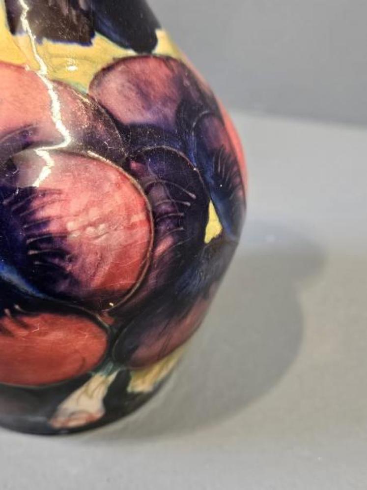 Moorcroft Pansy Bottle Vase - Image 4
