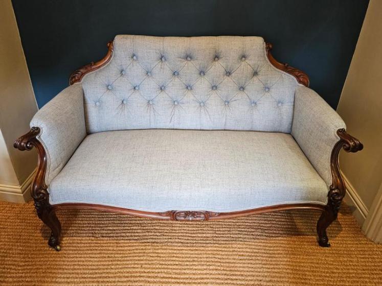 Early Victorian Rosewood Framed Sofa - Image 1