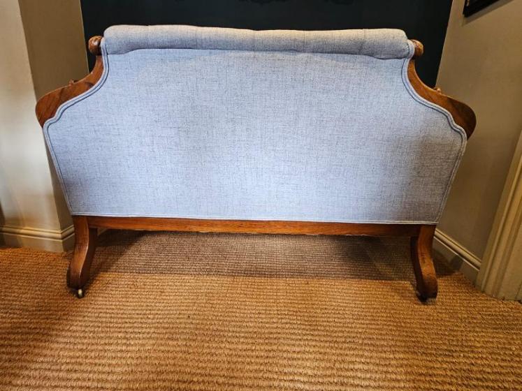 Early Victorian Rosewood Framed Sofa - Image 6