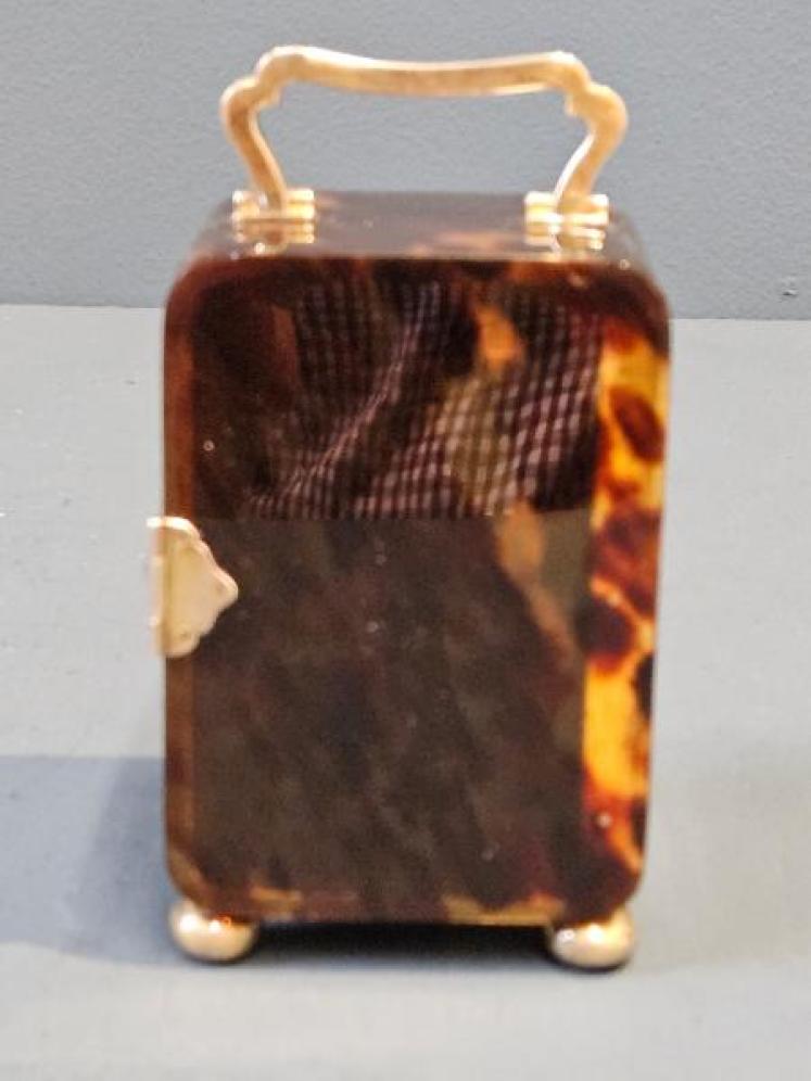Small William Comyns Silver Gilt and Tortoise Shell Clock - Image 6