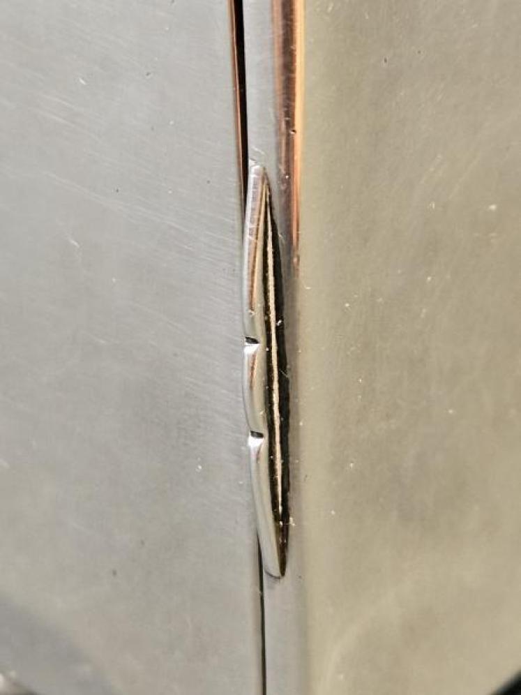 Silver and Dark Red Enamel Travelling Clock - Image 5