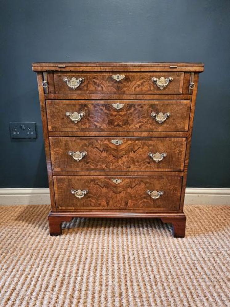 Small Walnut Bachelors Chest - Image 1