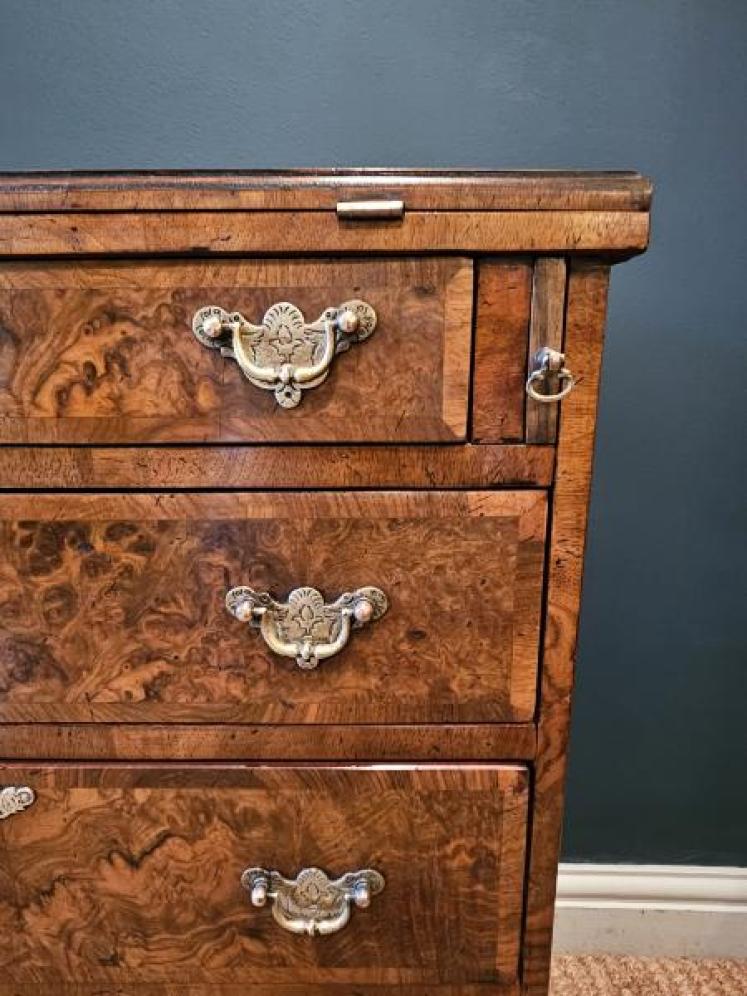 Small Walnut Bachelors Chest - Image 2