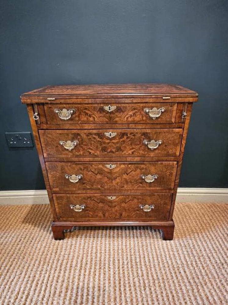 Small Walnut Bachelors Chest - Image 6