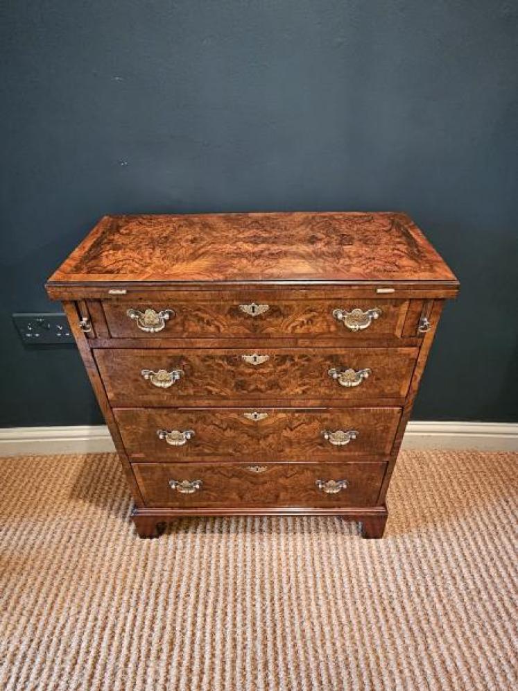Small Walnut Bachelors Chest - Image 7