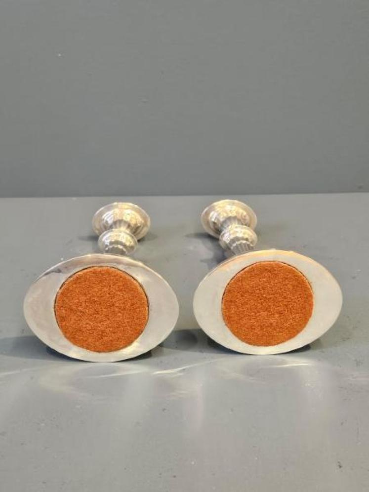 Pair of Victorian Adams Style Silver Candlesticks - Image 7